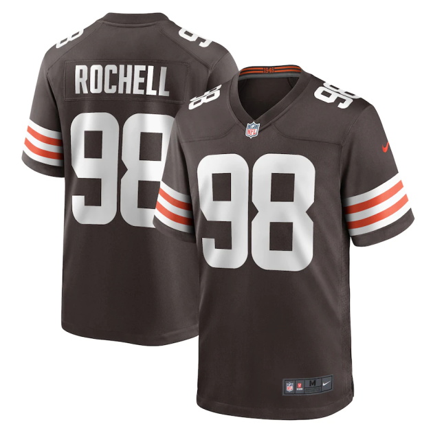 mens nike isaac rochell brown cleveland browns game player jersey